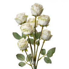 Umělá květina bílé růže Daphneke – 55 cm