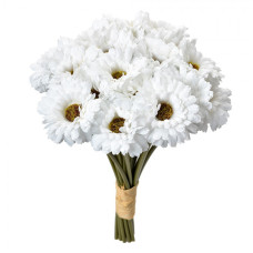 Umělá kytice / svazek bílých květů Lucienne – 30 cm