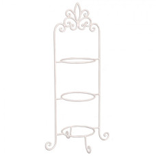 Bílý kovový etažér / stojan na talíře se 3 patry – 33 / 77 cm 77 Iron