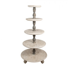 Velký dřevěný stojan s 5 patry – 71x143 cm
