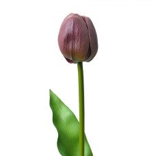 Umělá květina tmavě fialový tulipán – 32 cm