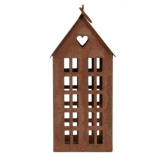 Kovová dekorace vysoký dům Zwemblik – 13x11x30 cm