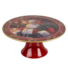 Vánoční stojan na dort s motivem Santa Clause M – 22x10 cm