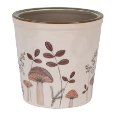 Keramický květináč s podzimním motivem přírody a houbiček Little Fall Jewels L – 17x16 cm