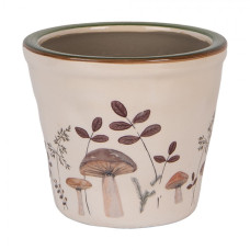 Keramický květináč s podzimním motivem přírody a houbiček Little Fall Jewels S – 12x11 cm