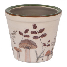Keramický květináč s podzimním motivem přírody a houbiček Little Fall Jewels XS – 8x7 cm