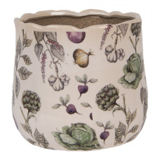 Keramický květináč s motivem zeleniny ze zahrádky The Kitchen Garden M – 18x16 cm