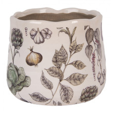 Keramický květináč s motivem zeleniny ze zahrádky The Kitchen Garden S – 14x12 cm