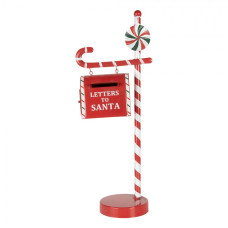 Kovová dekorační vánoční schránka na dopisy Letters to Santa – 20x12x51 cm