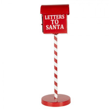 Červeno-bílá vánoční dekorační schránka na dopisy Letters to Santa – 15x50 cm