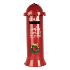 Kovová dekorační vánoční schránka na dopisy pro Santa Clause Expres Delivery – 19x52 cm
