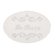 Keramická miska na mýdlo s reliéfem Le Bain – 13x9x3 cm 42x38x58