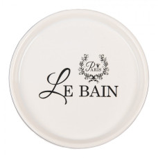 Keramická miska na mýdlo s nápisem Le Bain – 12x3 cm /