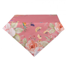 Růžový bavlněný ubrus s květinovým motivem Floral Fiesta – 100x100 cm