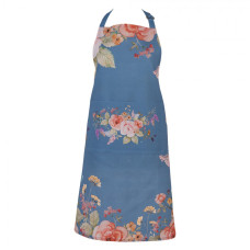 Modrá kuchyňská zástěra s květinovým motivem Floral Fiesta – 70x85 cm