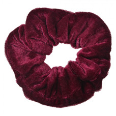 Červená sametová gumička do vlasů / scrunchie – 10 cm