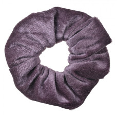 Světle fialová sametová gumička do vlasů / scrunchie – 10 cm