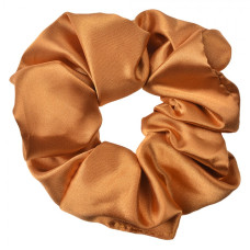 Oranžová lesklá gumička do vlasů / scrunchie – 10 cm