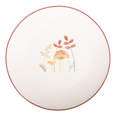 Porcelánový talíř s podzimním motivem přírody a houbiček Little Fall Jewels – 20 cm