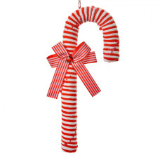 Vánoční ozdoba cukrová hůlka Candy Cane červeno-bílá pruhovaná M – 36 cm