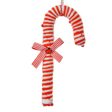 Vánoční ozdoba cukrová hůlka Candy Cane červeno-bílá pruhovaná S – 26 cm