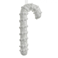 Vánoční závěsná ozdoba stříbrná cukrová hůlka Candy Cane – 17 cm
