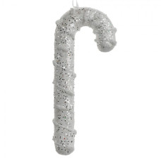 Vánoční závěsná ozdoba stříbrná cukrová hůlka Candy Cane – 7x2x17 cm