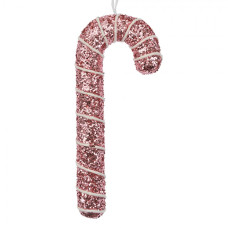 Vánoční závěsná ozdoba růžová cukrová hůlka Candy Cane – 7x2x17 cm