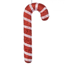 Vánoční závěsná ozdoba červeno-bílá cukrová hůlka Candy Cane – 8x2x17 cm