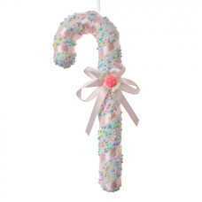 Vánoční závěsná ozdoba růžová Unicorn cukrová hůlka Candy Cane – 10x3x26 cm