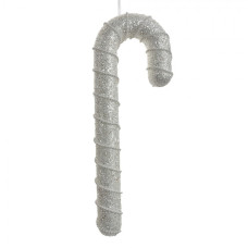 Vánoční závěsná ozdoba stříbrná cukrová hůlka Candy Cane – 12x4x33 cm