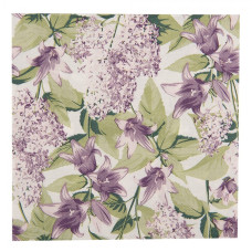 Fialové papírové ubrousky s květinovým motivem 20 ks – 33x33 cm