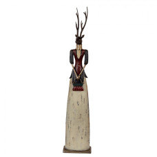 Dekorativní figurka jelena s kabelkou – 17x10x86 cm