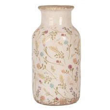 Keramická váza s kvítky Floral Cartoon M – 14x26 cm