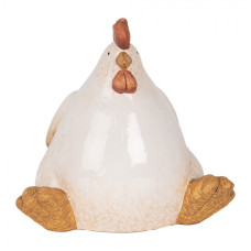 Dekorace odpočívající slepičky s plným bříškem – 18x14x17 cm