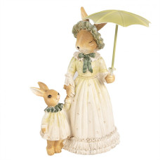 Figurka králíčí rodinky na procházce – 21 cm