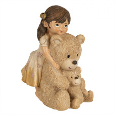 Figurka holčičky s velkým medvědem – 12 cm