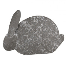 Figurka králíčka s kytičkami – 16x4x12 cm