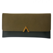 Zelená peněženka s elegantním zapínáním Viljul – 19x10 cm