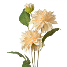 Velká umělá květina meruňková jiřina – 70 cm