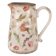 Keramický dekorační džbán s malbou růží Tilda Pink Elegance L – 21x15x23 cm