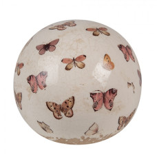 Keramická dekorační koule Balls barevnými motýly Helga – 12x12 cm