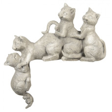 Figurka hrajících si bílých koťátek – 47x13x51 cm