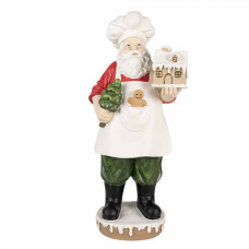Socha Santa Clause v kuchyňské zastěře – 59 cm