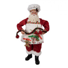 Figurka Santa Clause s vánočním řetězem – 28 cm