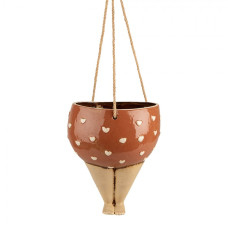 Závěsný keramický květináč žena v plavkách Swimming Pool – 17x15x20 cm