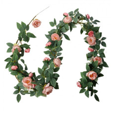 Girlanda s růžovými růžemi Wild - 150 cm