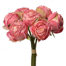 Umělá kytice růžových pivoněk - 34 cm