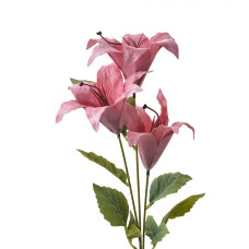 Umělá kytice růžových lilií - 72 cm