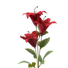 Umělá kytice červených lilií - 72 cm